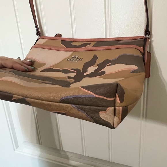 Coach Pink Camouflage Leather Crossbody w/ Adjustable Strap - Picture 11 of 13